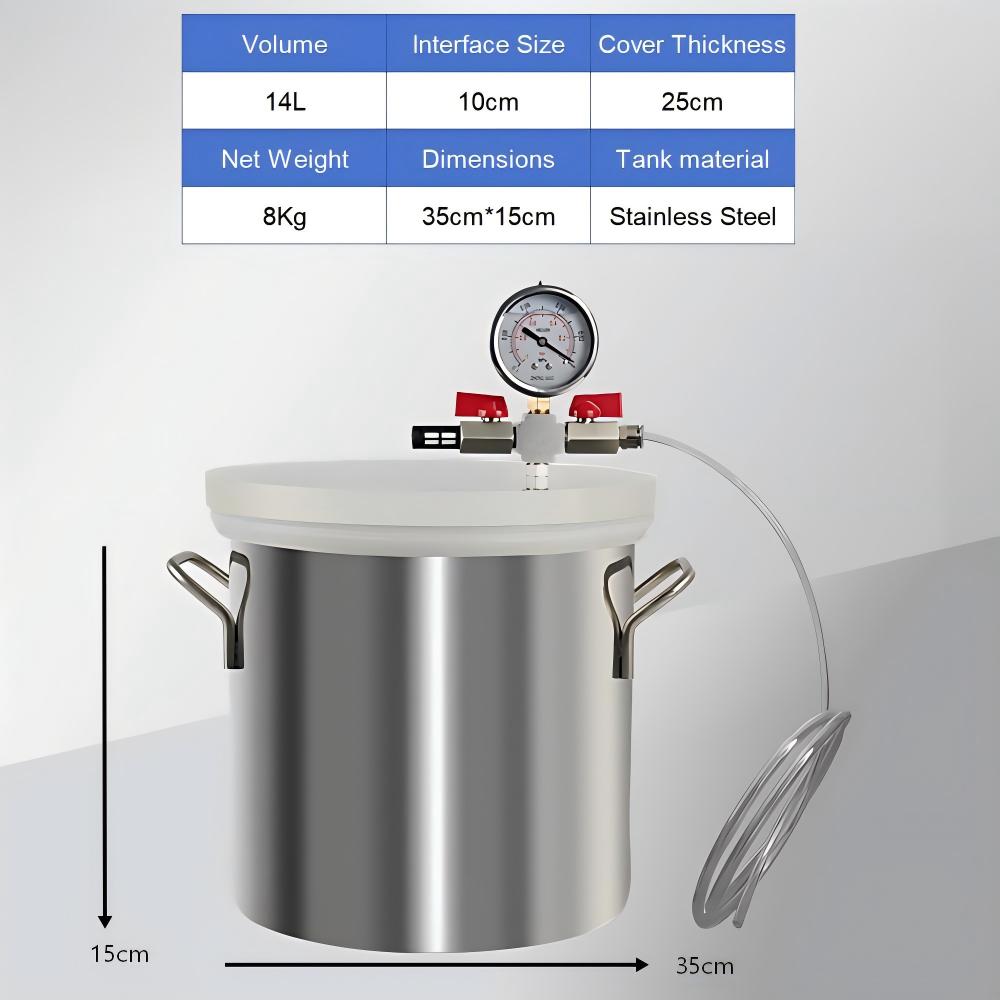 RVS Vacuümkamer 4/5/9 Gallon V - Vacuum Chamber Kit With Pump recensie en prijs