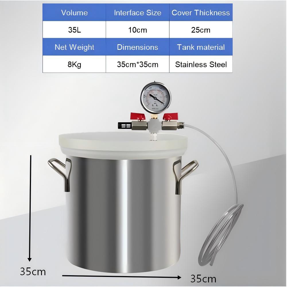 RVS Vacuümkamer 4/5/9 Gallon V - Vacuum Chamber Kit With Pump recensie en prijs