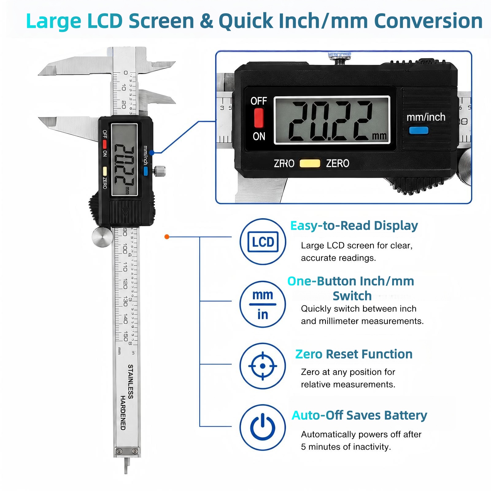 PHYHOO Roestvrij staal Koolsto - Digital Caliper 150Mm Stainless Steel recensie en prijs